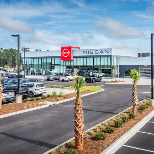 Summerville Nissan exterior image of the dealership - Choate Construction