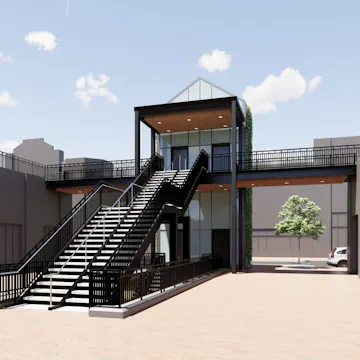 Grand Stairway Atlantic Station Rendering Staircase