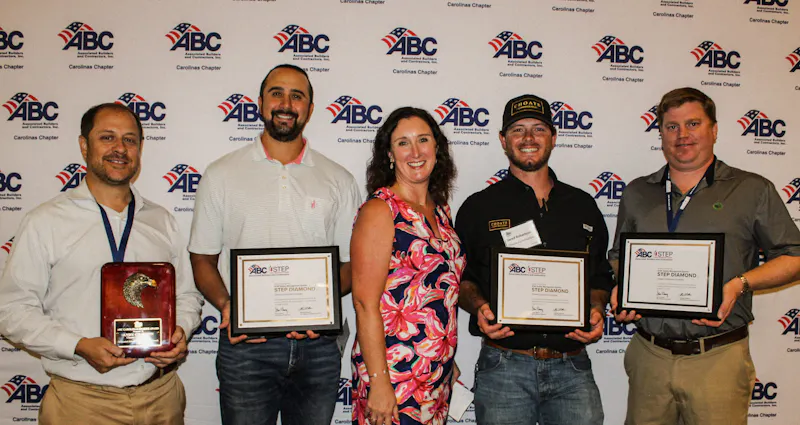 ABC Carolinas STEP Diamond Award Choate Construction Safety
