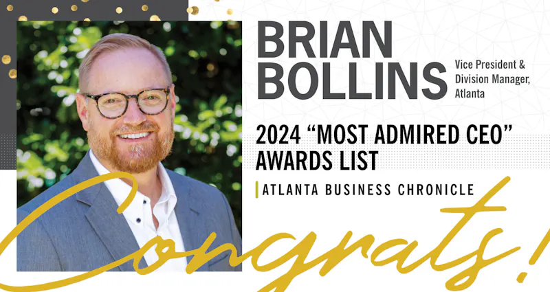 Choate Construction Vice President and Division Manager Brian Bollins Atlanta Business Chronicle Most Admired Atlanta Leadership