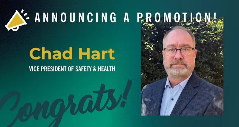 Chad Hart Promoted to Vice President of Safety and Health